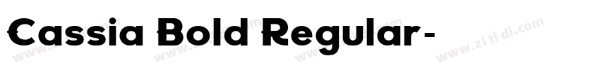 Cassia Bold Regular字体转换